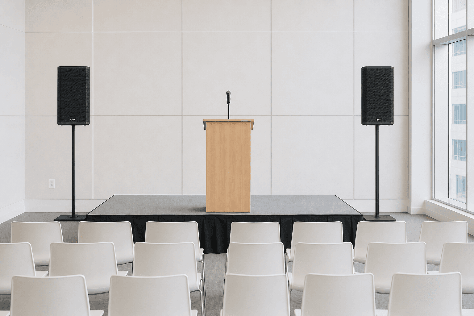 Professional audio system at a live event